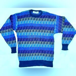 Vintage Coogi Style Sweater Crewneck Italy 100% Mercerized Cotton 1990s Large
